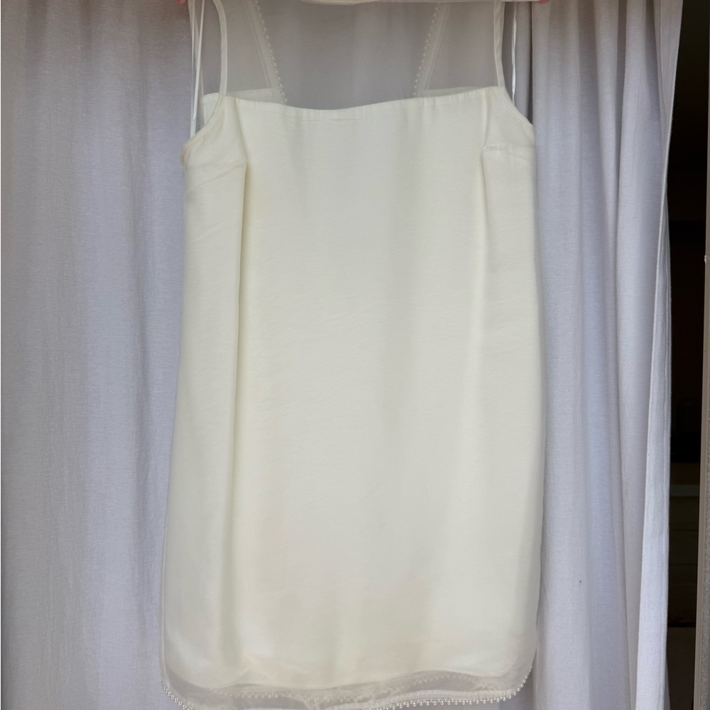 Abercrombie & Fitch Cream Mini Slip Dress